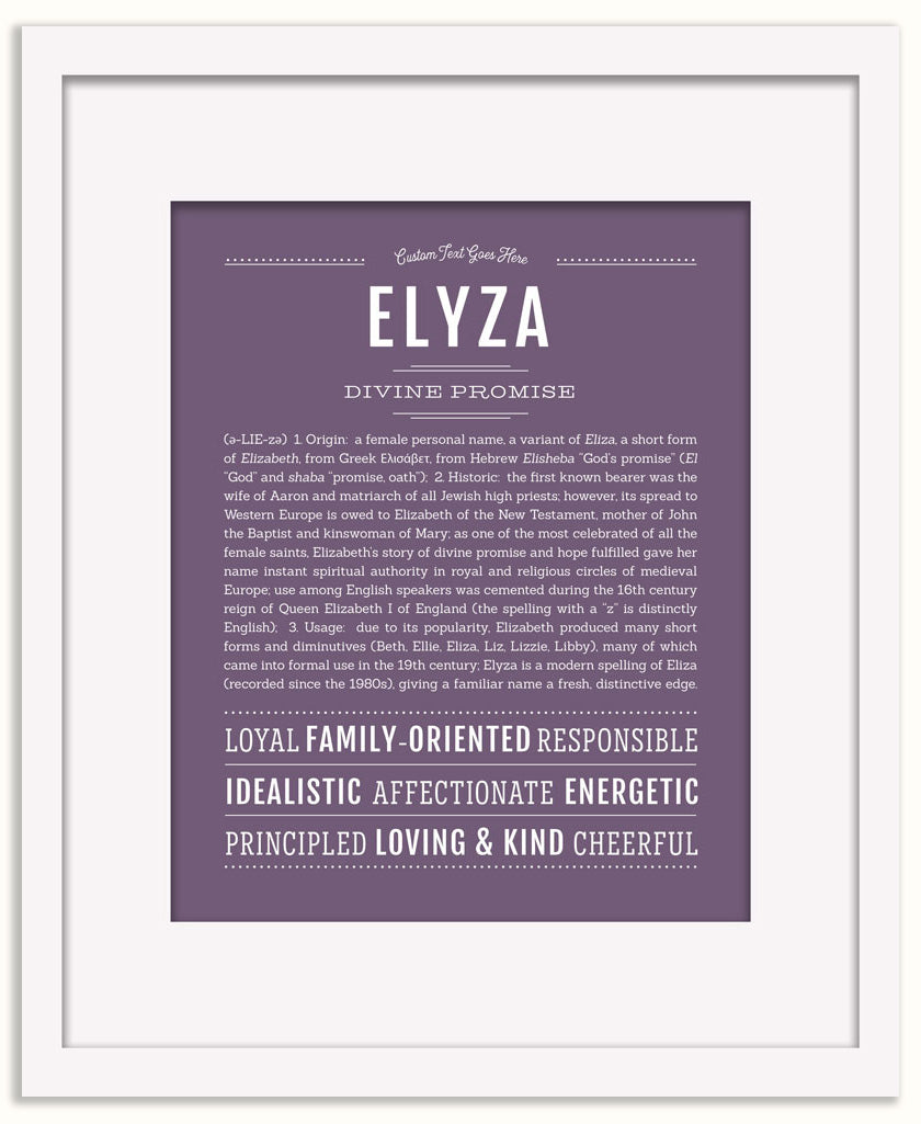 Elyza | Name Art Print