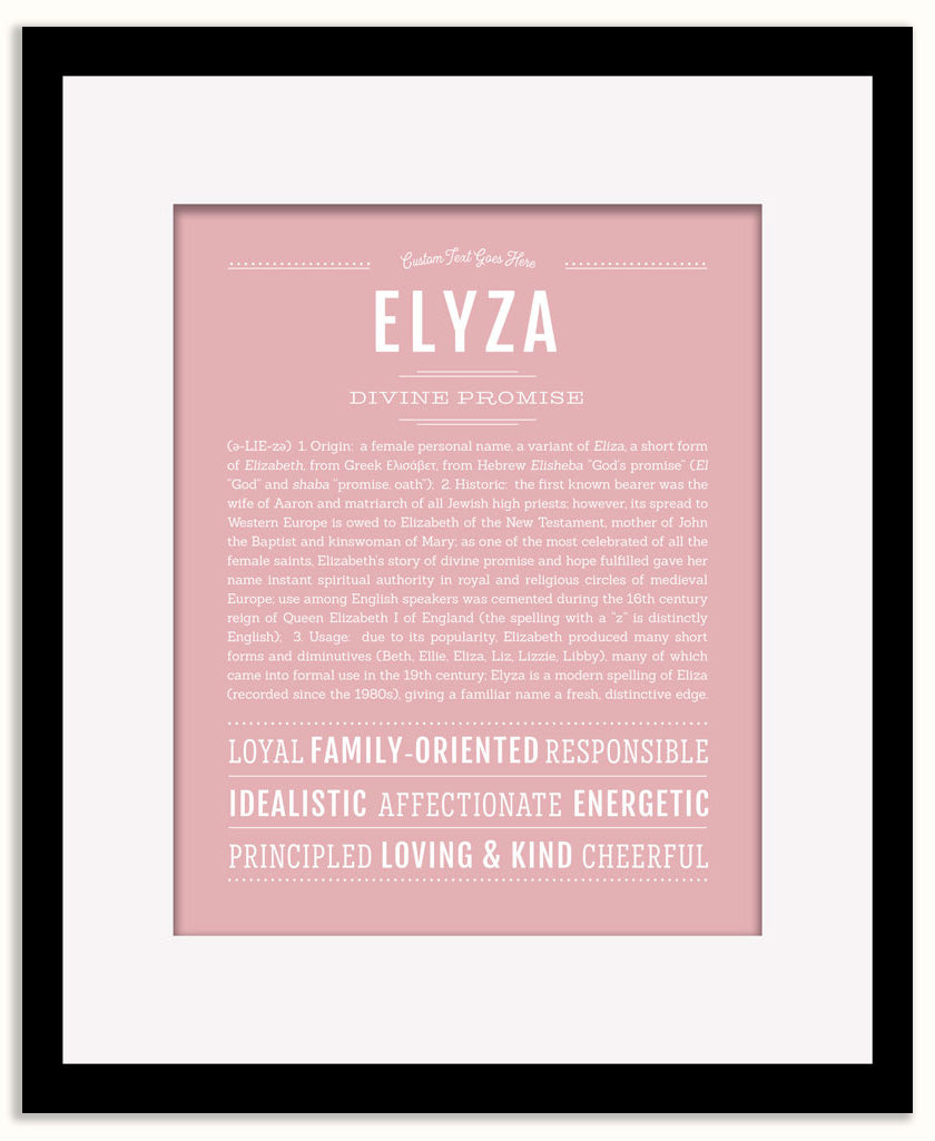 Elyza | Name Art Print