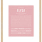 Elyza | Name Art Print