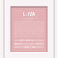 Elyza | Name Art Print