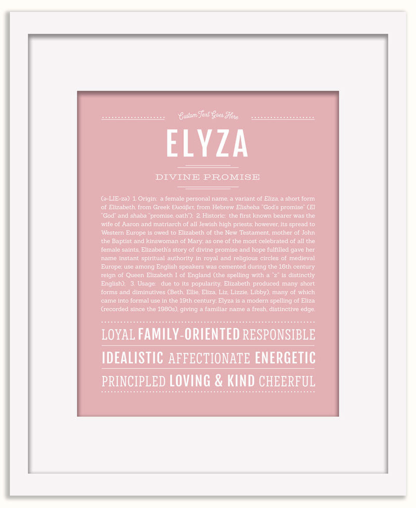 Elyza | Name Art Print