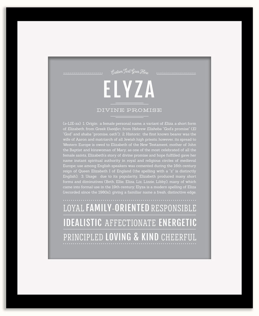 Elyza | Name Art Print