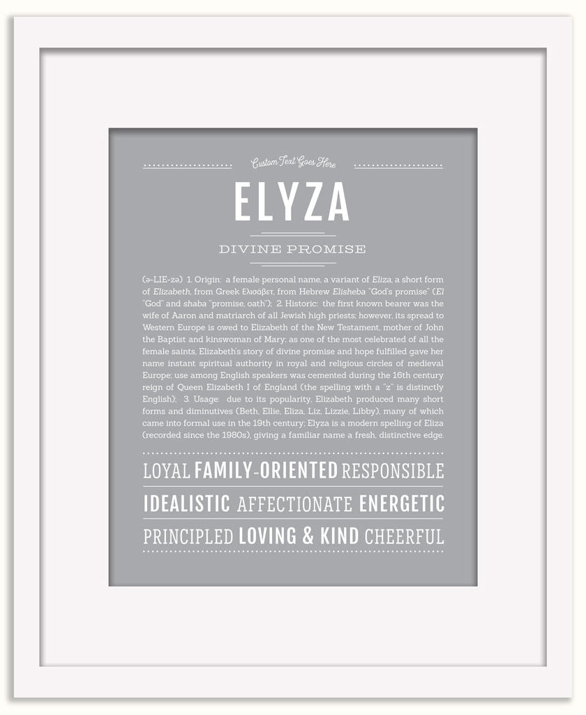 Elyza | Name Art Print