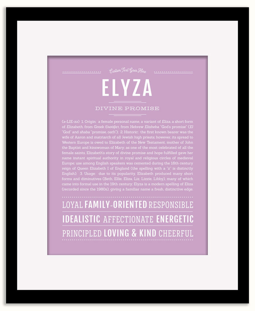 Elyza | Name Art Print