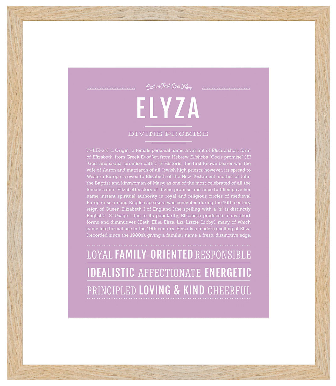 Elyza | Name Art Print