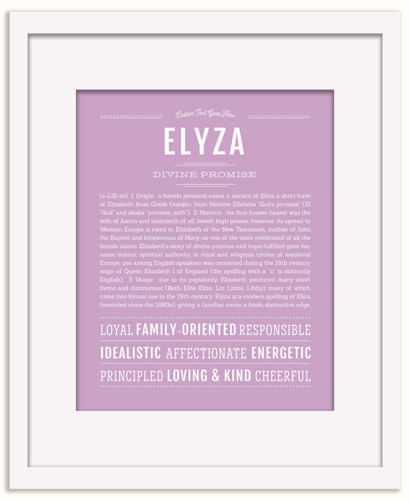 Elyza | Name Art Print