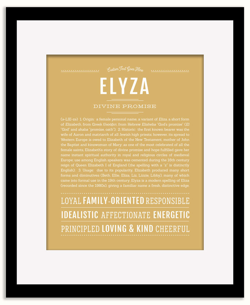 Elyza | Name Art Print