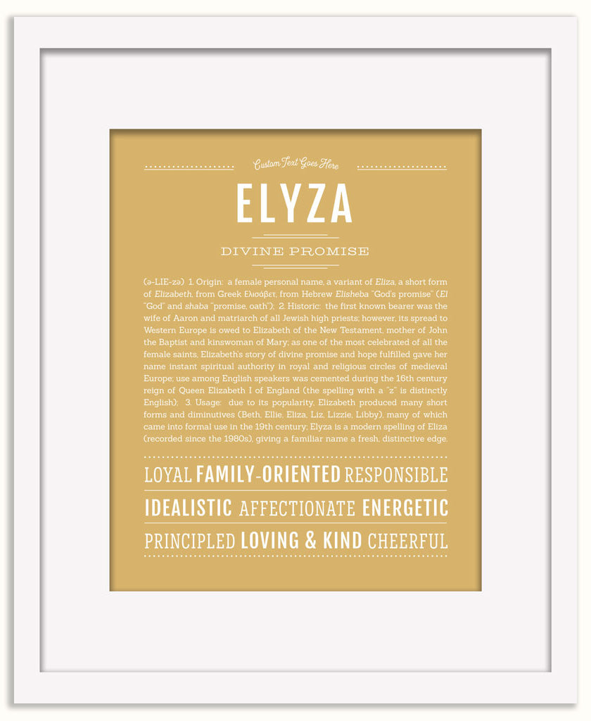Elyza | Name Art Print
