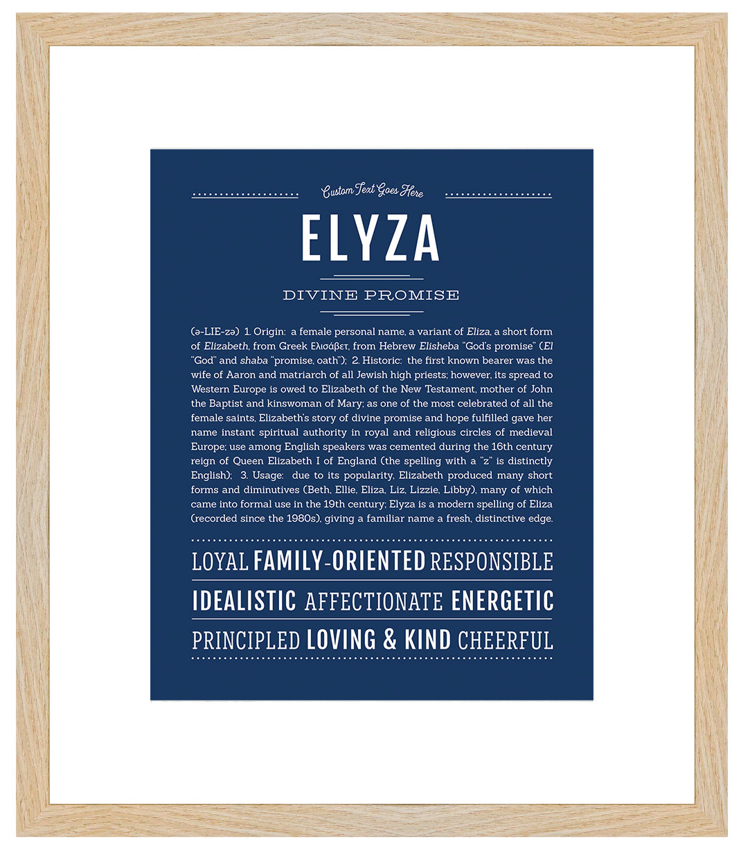Elyza | Name Art Print