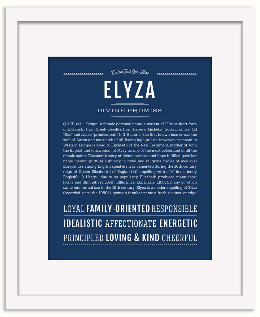 Elyza | Name Art Print