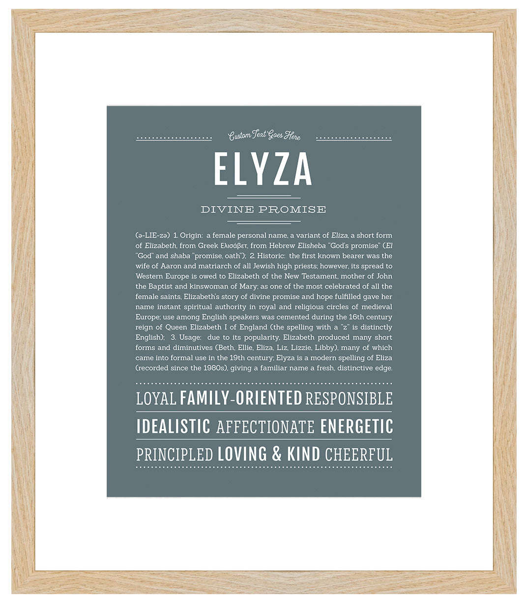Elyza | Name Art Print