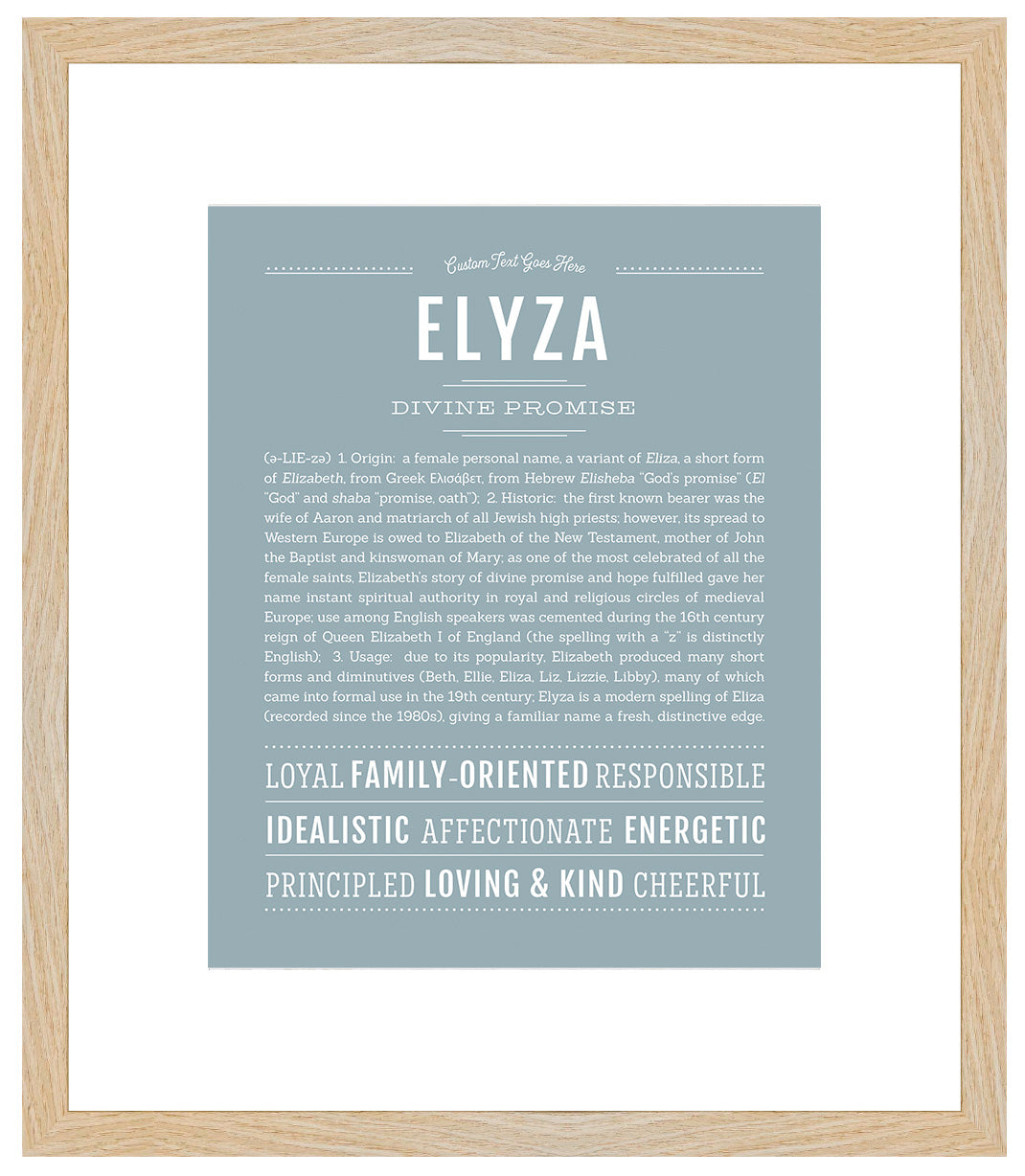 Elyza | Name Art Print