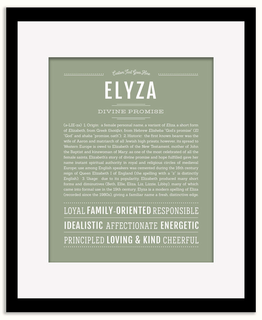 Elyza | Name Art Print