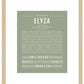 Elyza | Name Art Print