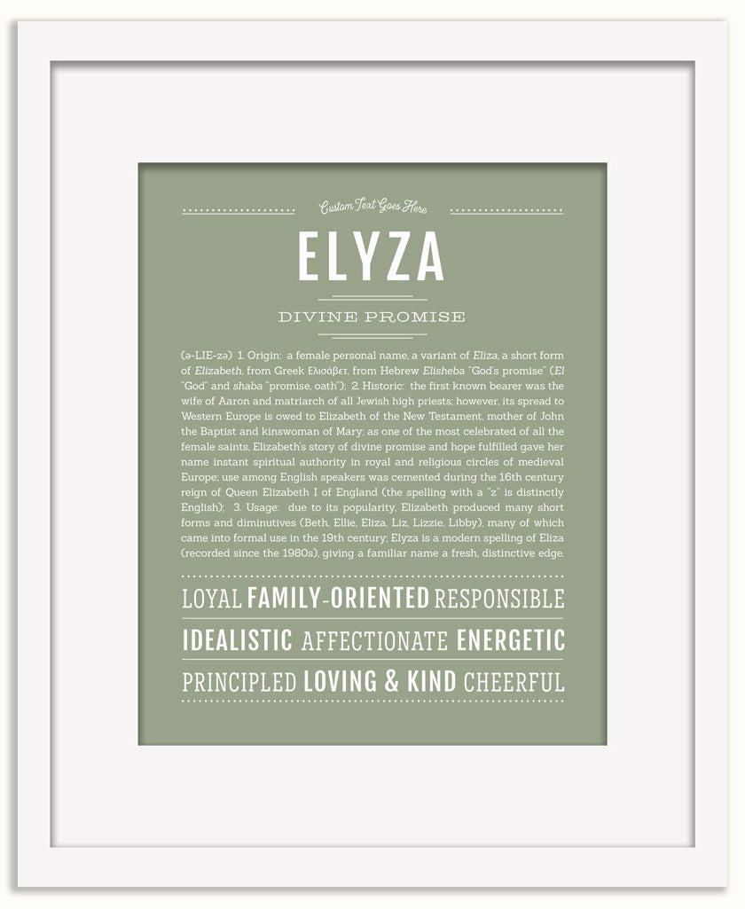 Elyza | Name Art Print