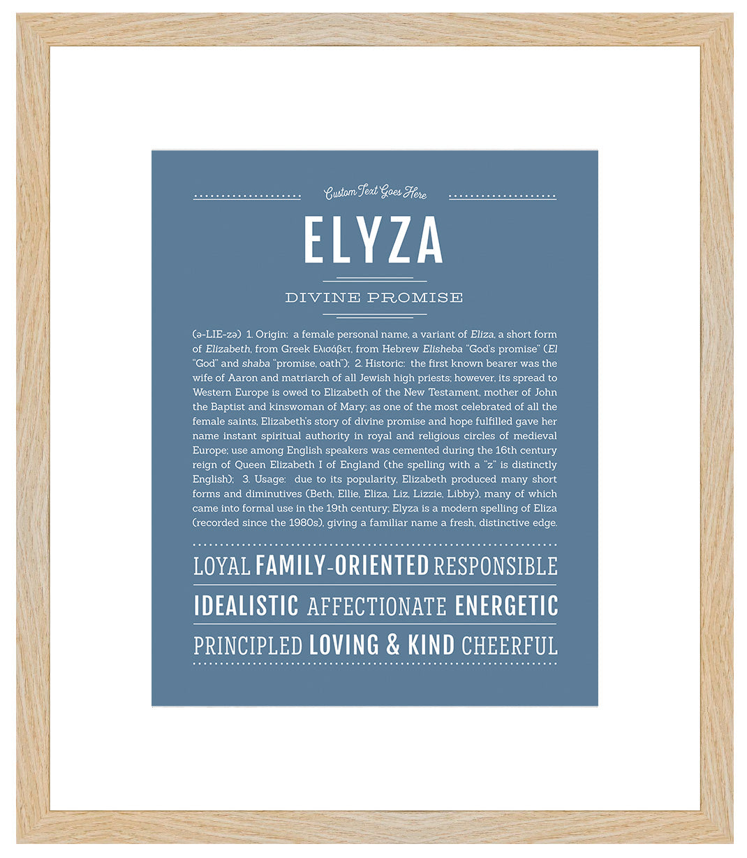 Elyza | Name Art Print