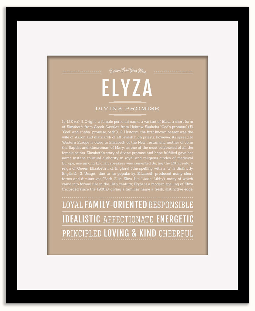 Elyza | Name Art Print