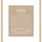 Elyza | Name Art Print