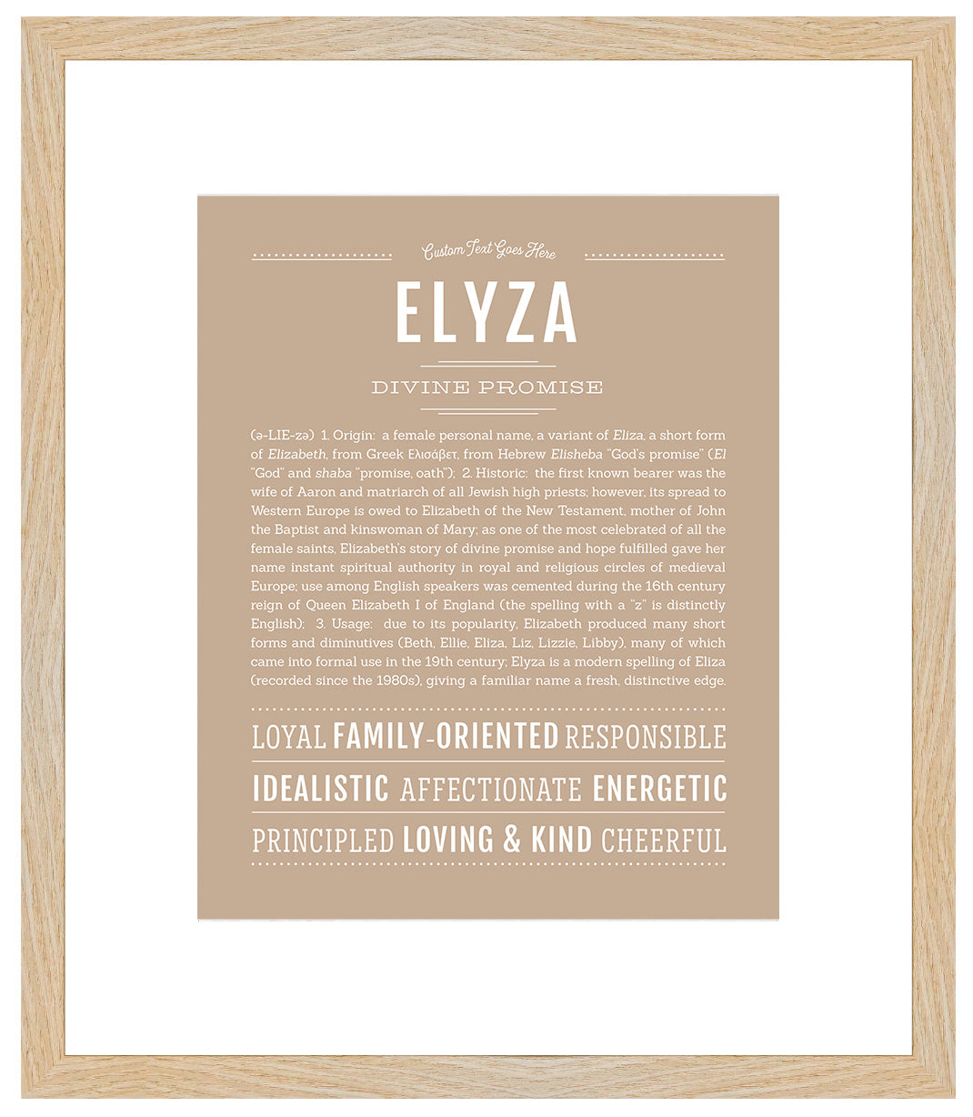 Elyza | Name Art Print