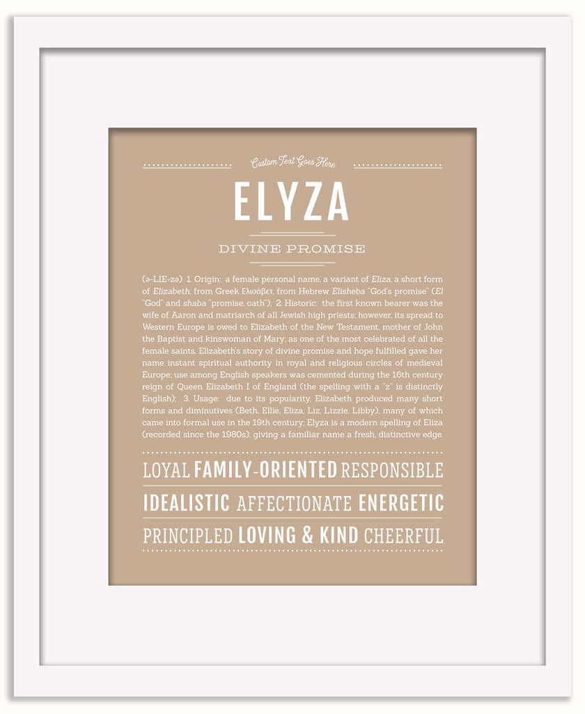 Elyza | Name Art Print