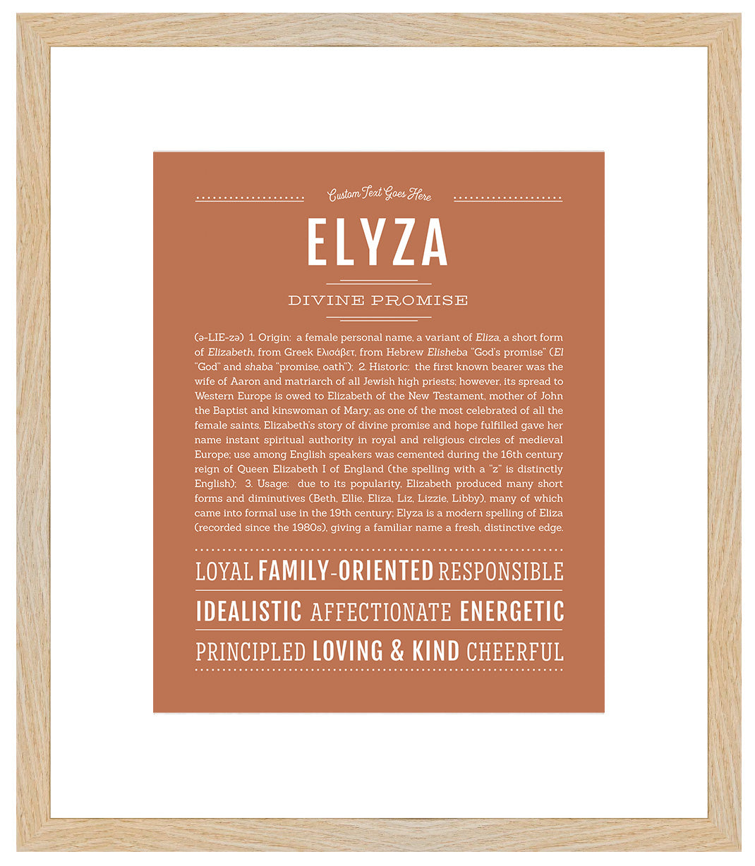 Elyza | Name Art Print