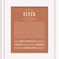Elyza | Name Art Print
