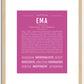 Ema | Name Art Print