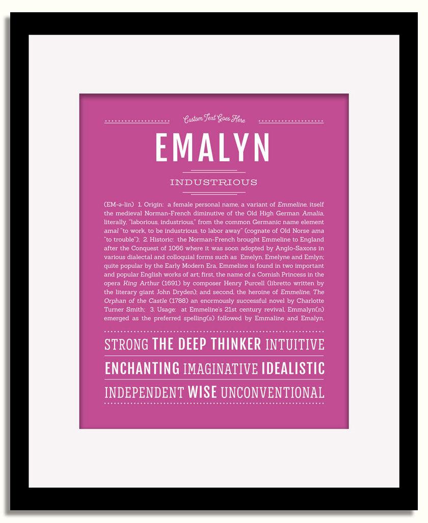 Frame Options | Dark Pink | Black Frame, Matted