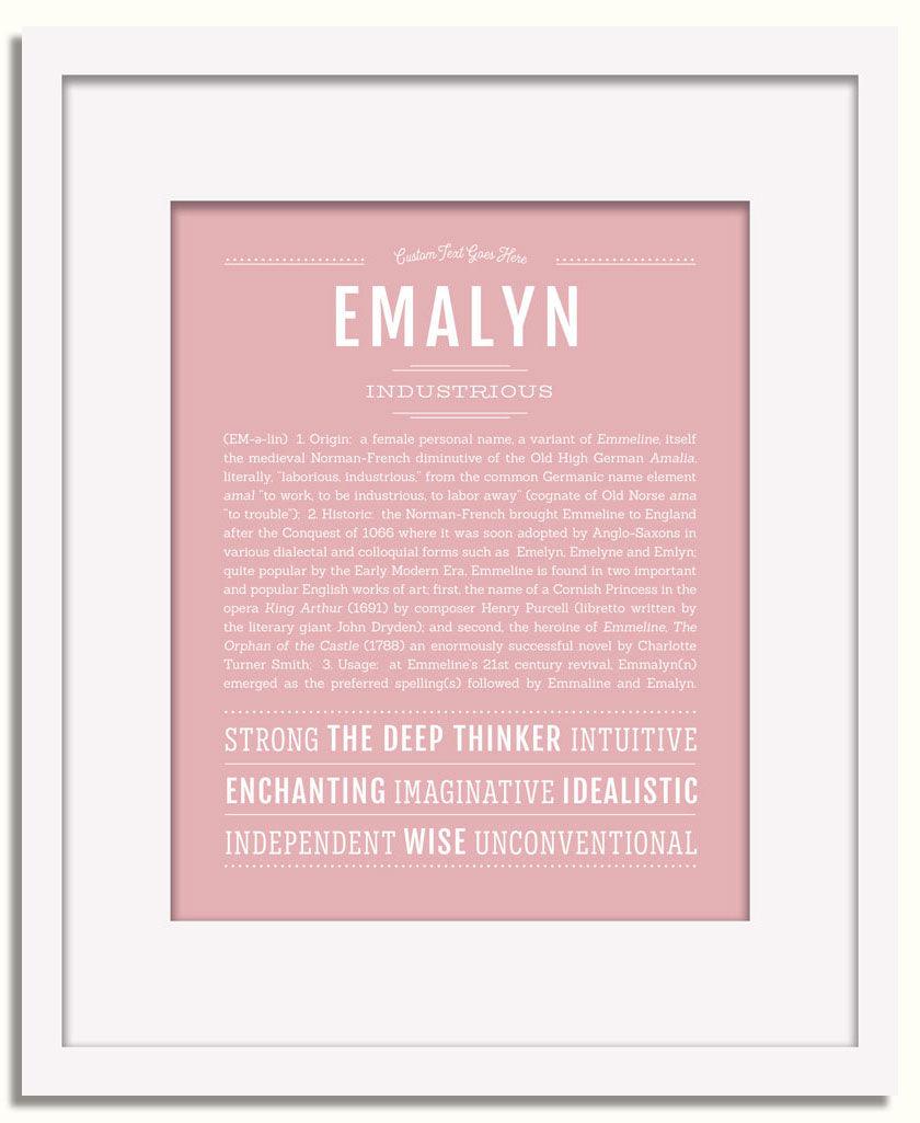 Frame Options | Dusty Rose | White Frame, Matted