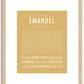 Emanuel | Name Art Print