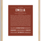 Emelia | Name Art Print