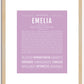 Emelia | Name Art Print