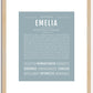 Emelia | Name Art Print