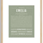 Emelia | Name Art Print