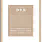 Emelia | Name Art Print