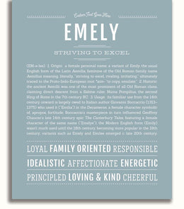 Emely | Name Art Print – Name Stories