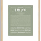 Emelyn | Name Art Print