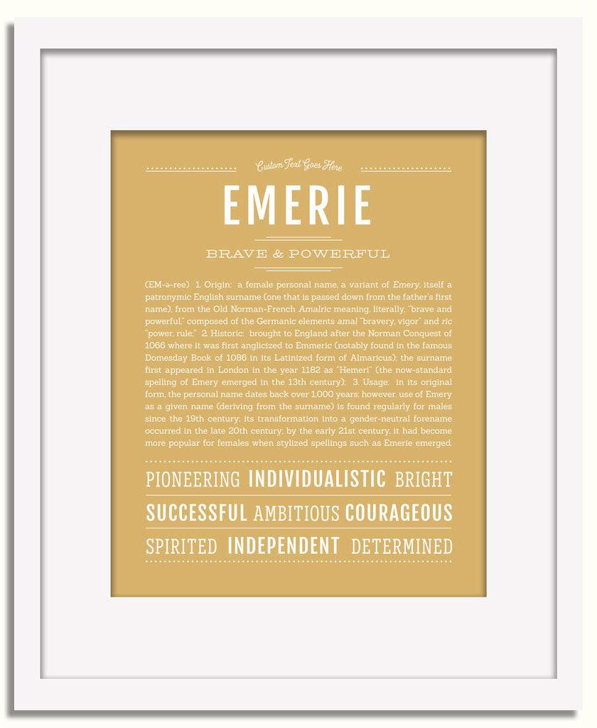 Frame Options | Matte Gold | White Frame, Matted