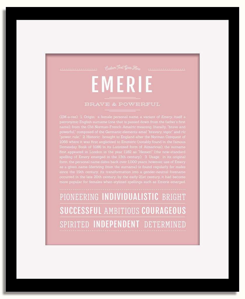 Frame Options | Dusty Rose | Black Frame, Matted