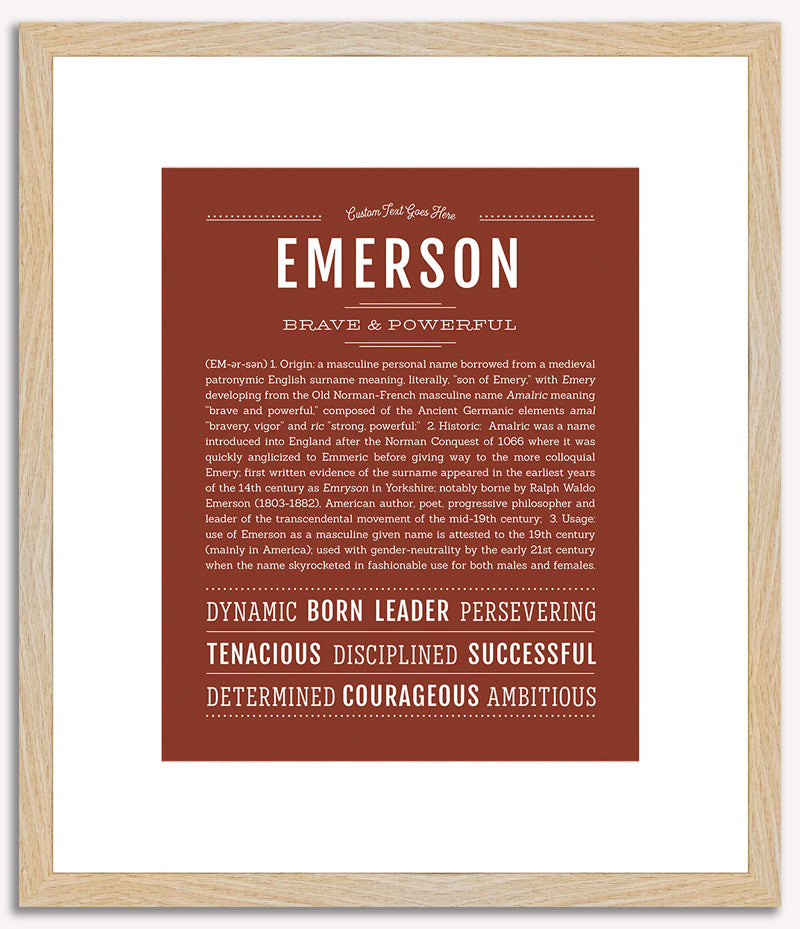 Emerson (male) | Name Art Print