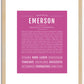 Emerson (male) | Name Art Print