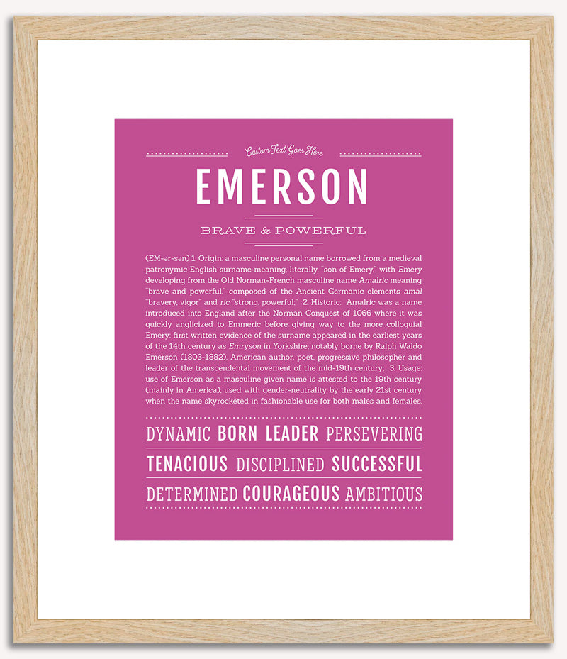 Emerson (male) | Name Art Print