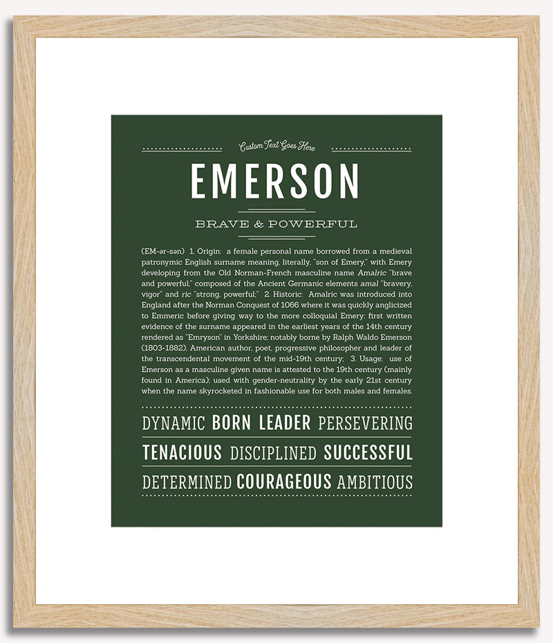 Emerson (male) | Name Art Print