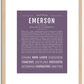 Emerson (male) | Name Art Print