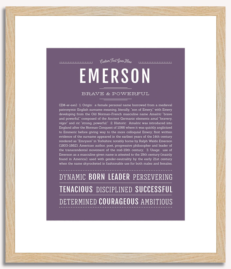 Emerson (male) | Name Art Print