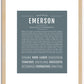 Emerson (male) | Name Art Print