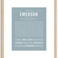 Emerson (male) | Name Art Print