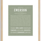 Emerson (male) | Name Art Print