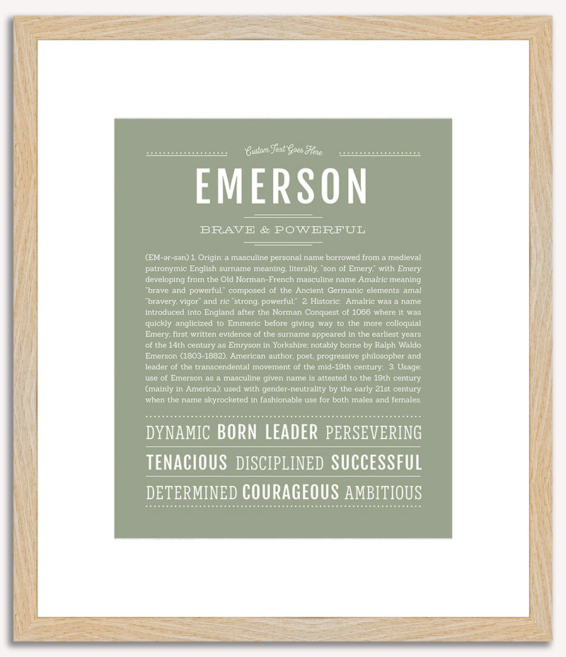 Emerson (male) | Name Art Print