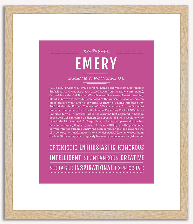 Emery (female) | Name Art Print